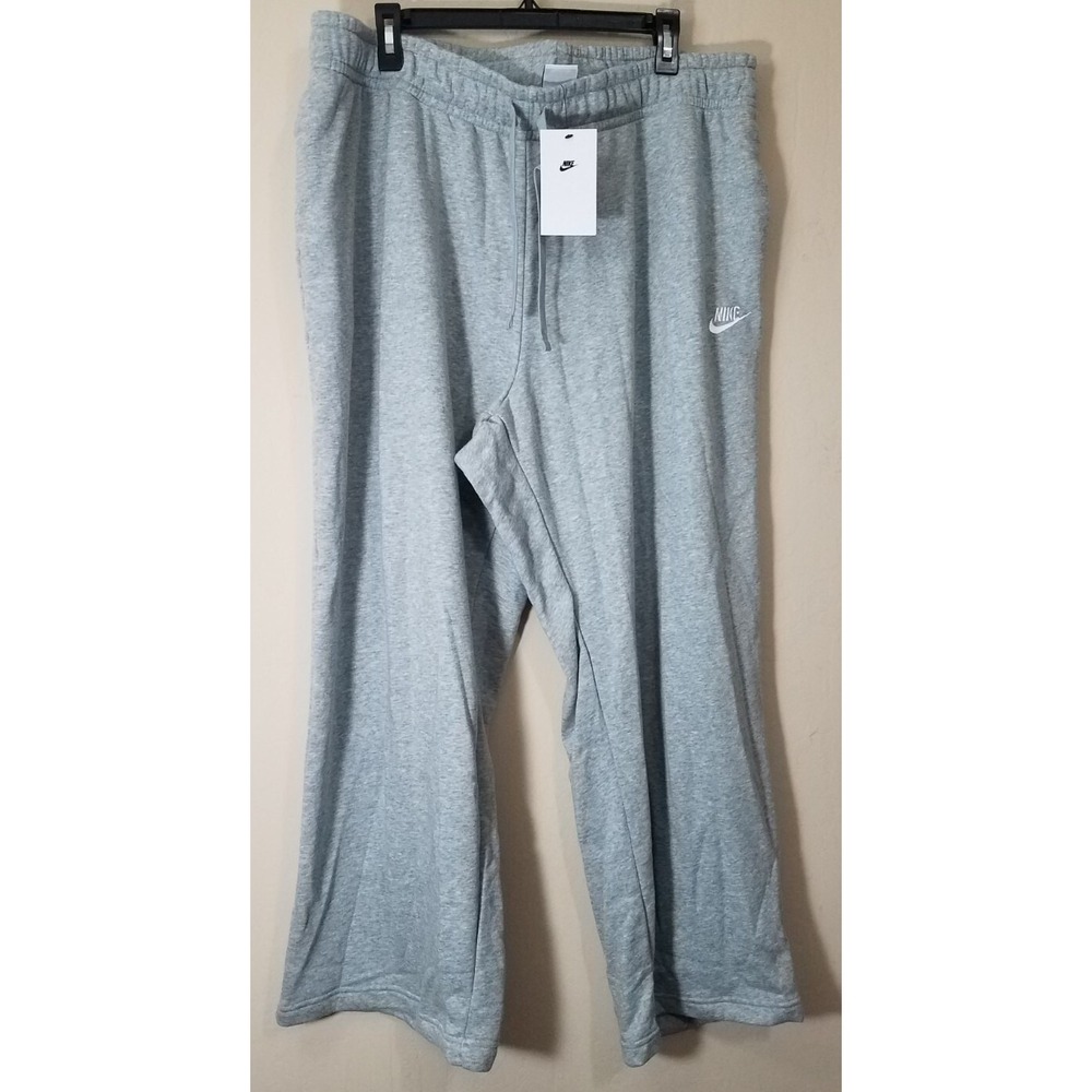 Nike Sportswear Club Fleece Pants Wide Leg Sweatpants FB7262 Women 3X Gray NEW